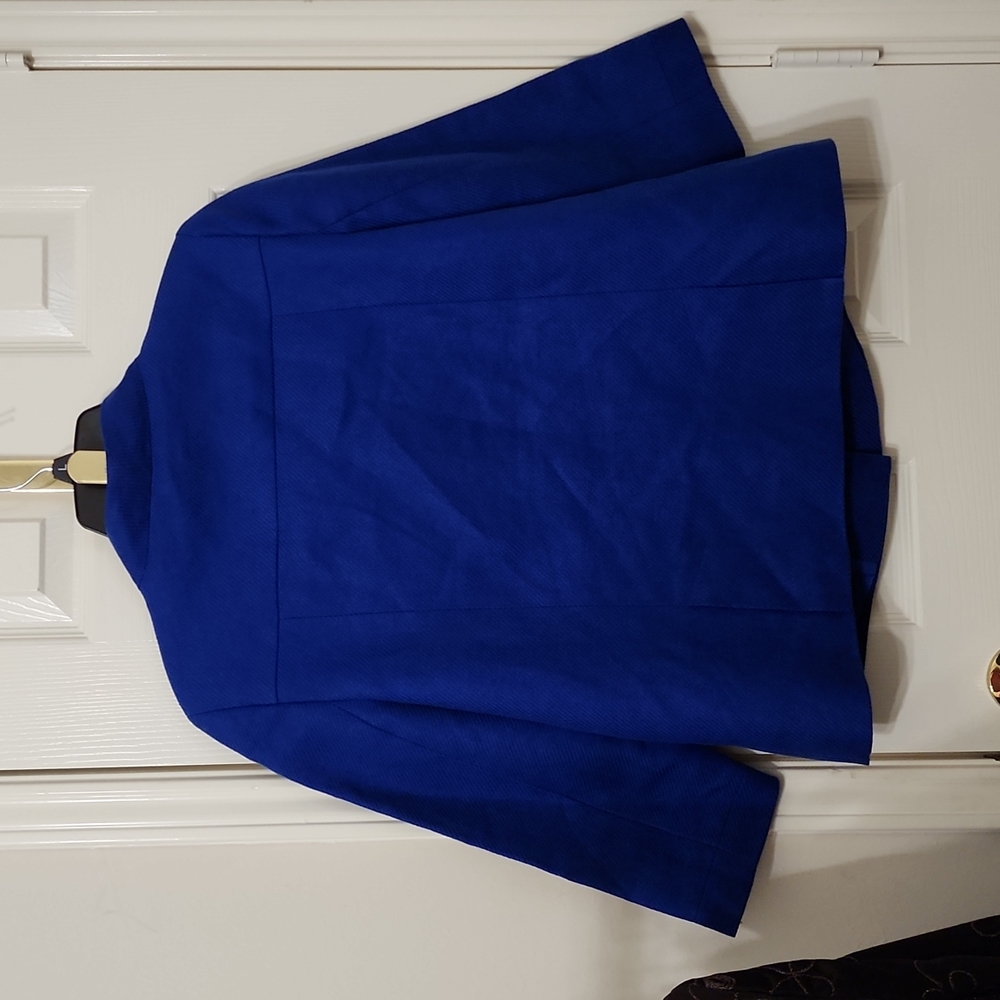 Talbots Collarless Lined Linen Button Front Blaze… - image 5